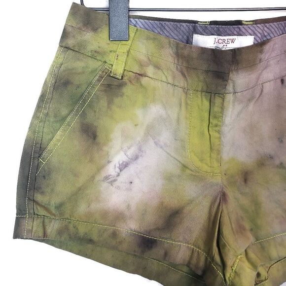 Lime Banana Tie Dyed J.Crew Festival Shorts Sz: 00 - Picture 2 of 5
